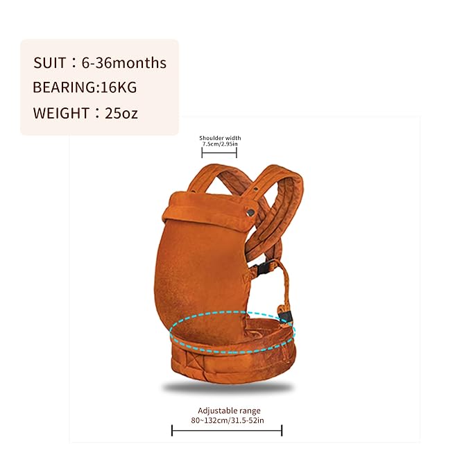 Baby Carrier for Newborn to Toddler, Cozy Baby Wrap Carrier 7-35 lbs, Ergonomic - Image 3