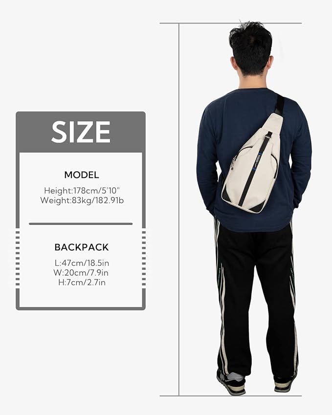 WATERFLY Small Crossbody Sling Backpack Anti Theft Backpack - Image 9