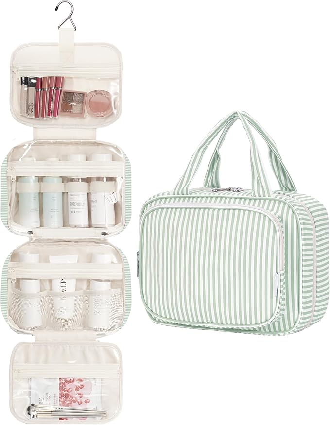 Narwey Striped Hanging Toiletry Bag - Image 2