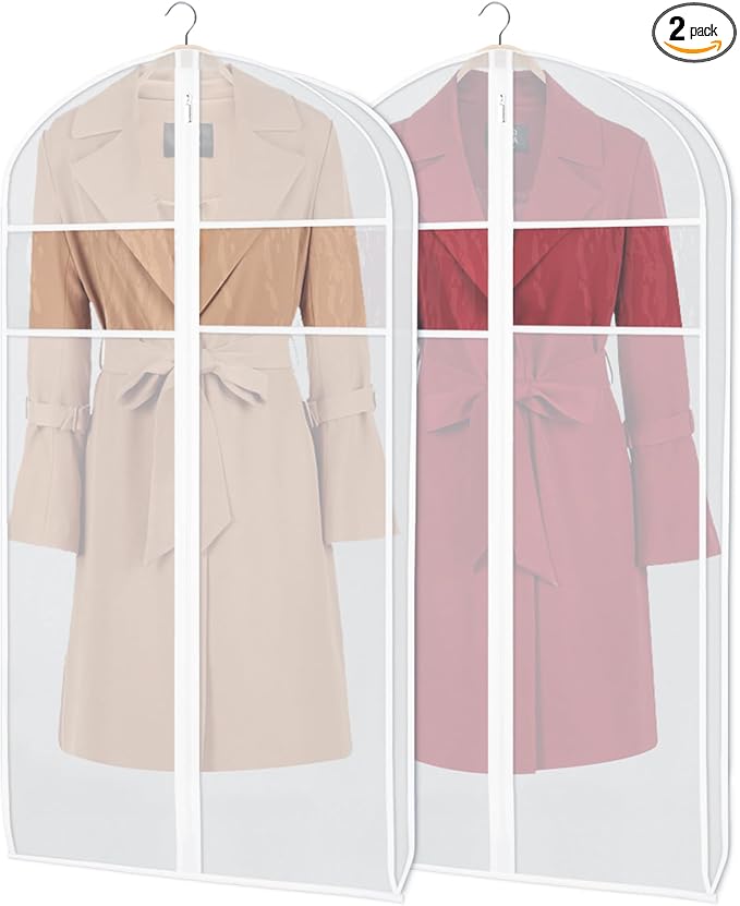 Zilink Clear Suit Coat Bags for Storage 50-inch Dress Bags for Hanging Clothes by Zilink