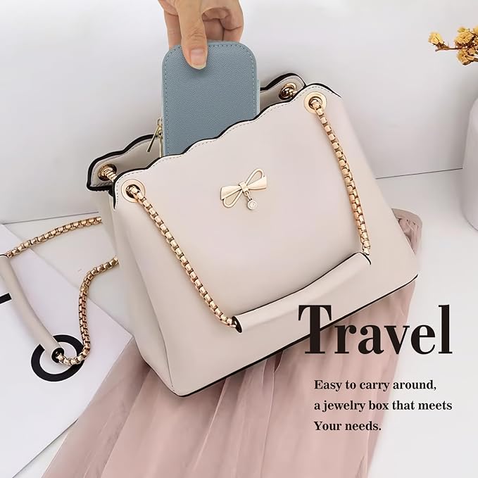 Travel Jewelry Case Bulk Of 2 For Women Weekend, PU Leather Compact Jewelry - Image 5