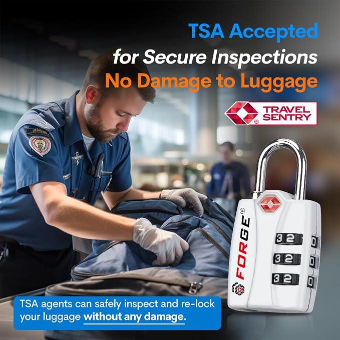 Forge Luggage Locks TSA Approved Locks, Small TSA Locks - Image 2
