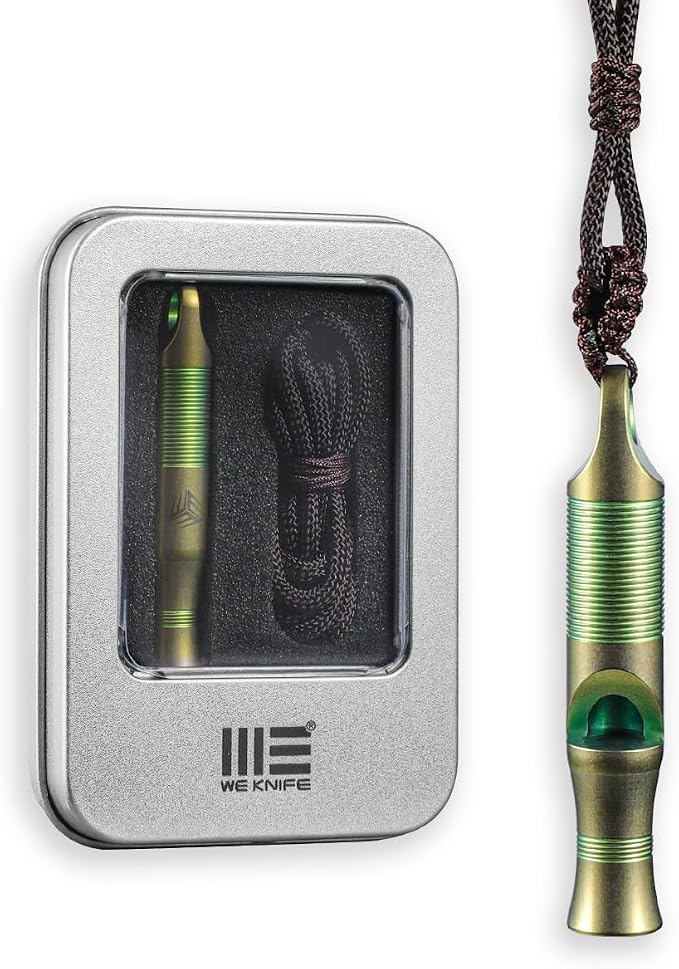 WeKnife Emergency Whistle Survival Loud, Titanium Outdoor Safety Whistle by WeKnife