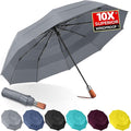 3T Wind Armor Travel Umbrella Compact Easy Auto Open Close Folding Umbrellas by LFLFWY