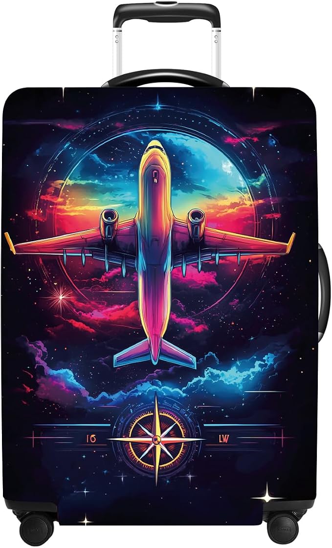 Luggage Cover Washable Suitcase Protector Anti-scratch Suitcase cover Fits by THISFIND