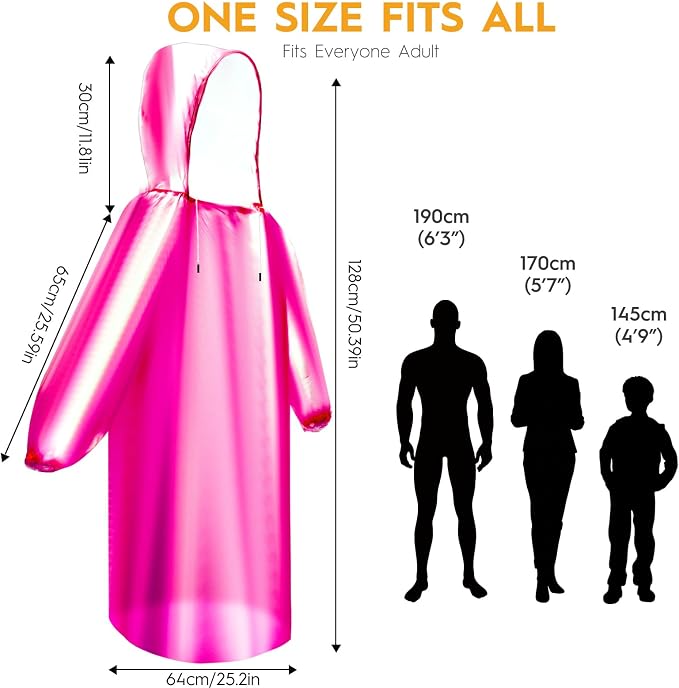 Bruvoalon 6 & 20 Pack Disposable Rain Ponchos - Image 6