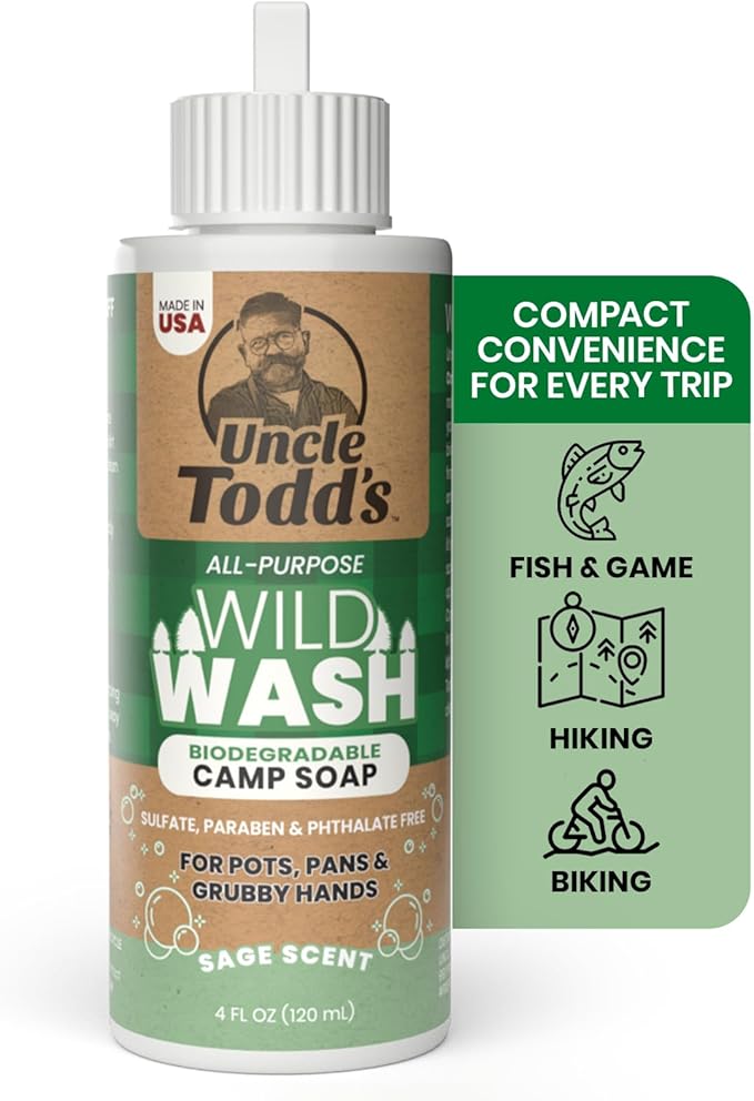 Uncle Todd's Wild Wash Biodegradable Soap, Camping Soap Ideal by UncleTodds