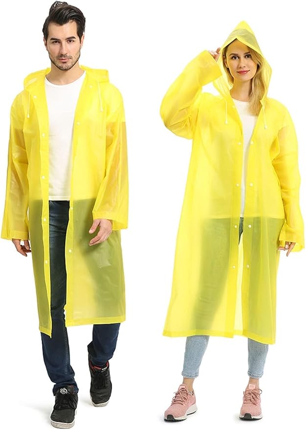 Opret 2 Pack Raincoats for Adults Reusable, EVA Rain Ponchos Lightweight Rain by Opret