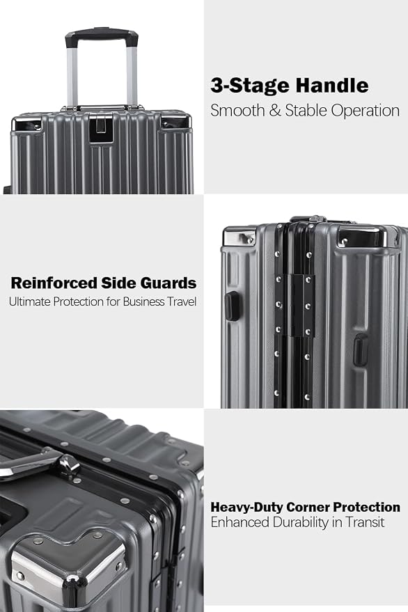 HotWay 20 Inch Aluminum Frame Carry On Luggage - Image 5