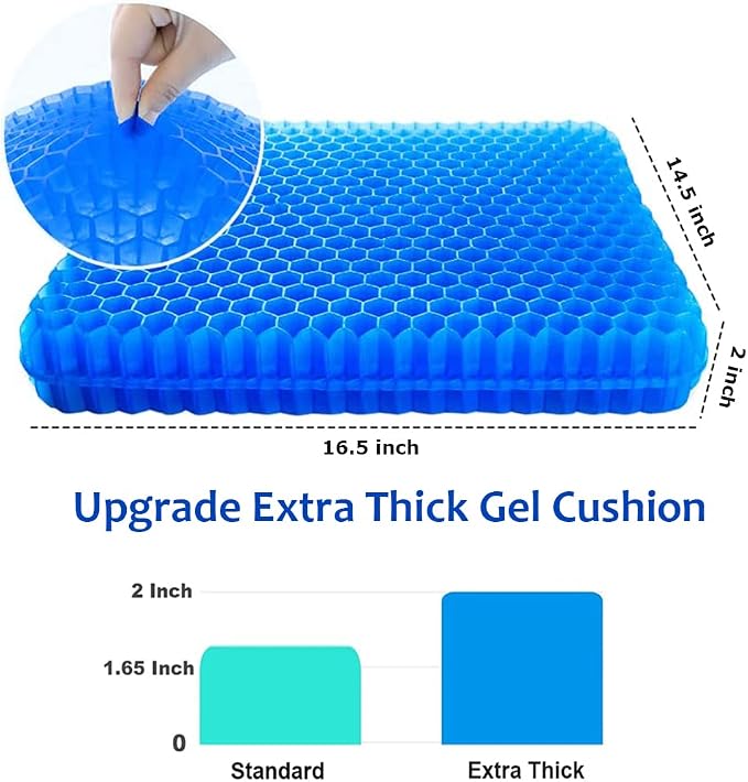 Gel Seat Cushion, Office Seat Cushion Chair Pads - Image 2