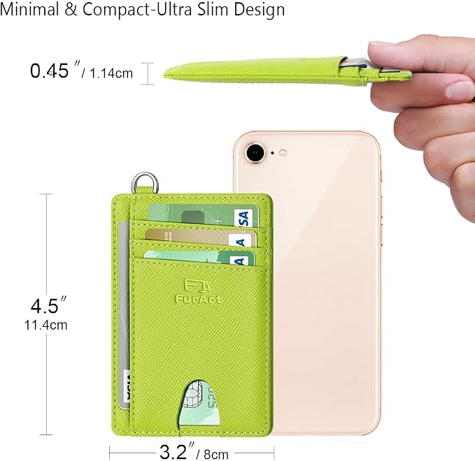 FurArt Slim Minimalist Wallet, Front Pocket Wallets, RFID Blocking, Credit Card - Image 7