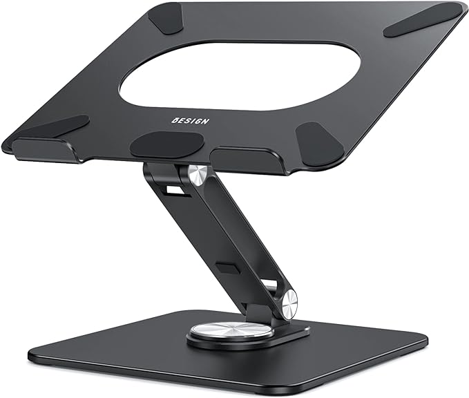 BESIGN LSX7 Laptop Stand with 360 Rotating Base, Ergonomic Adjustable Notebook by BESIGN