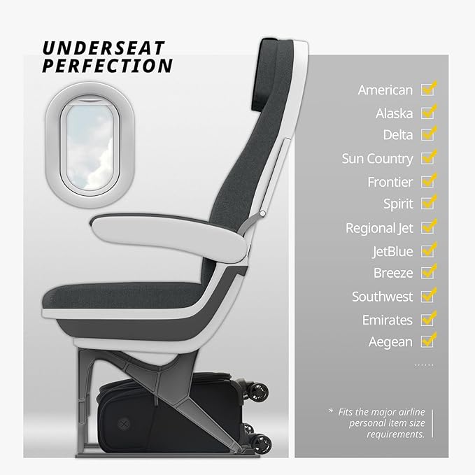 Verage Under Seat Luggage with Wheels, Softside Small Suitcase Spinner Carry On - Image 3