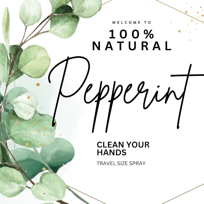 POCKET CARE | 3 Pack Peppermint Hand Cleanser Moisturizing Spray 1.5 Fl OZ- - Image 2