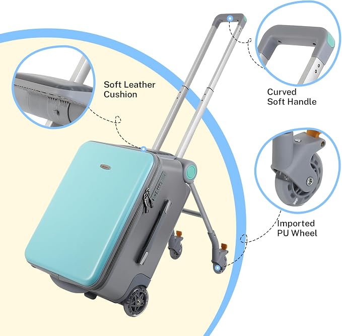 FAHKNS Ride on Carry On Suitcase - Image 2