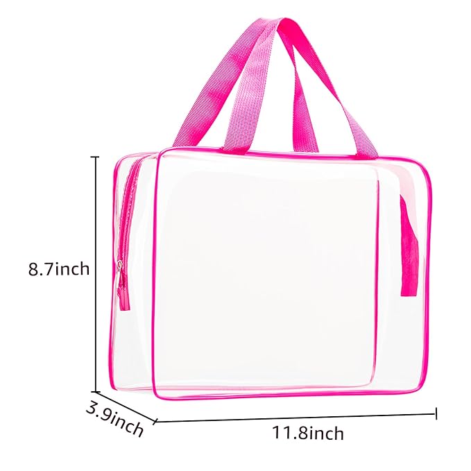 2Pcs Crystal Clear PVC Travel Toiletry Bag Kit - Image 4