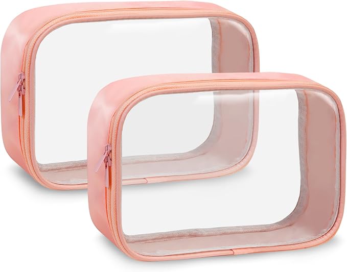 Moyad TSA Approved Clear Toiletry Bag, 2 Pack Quart Size 3-1-1 Liquids Pouch by Moyad