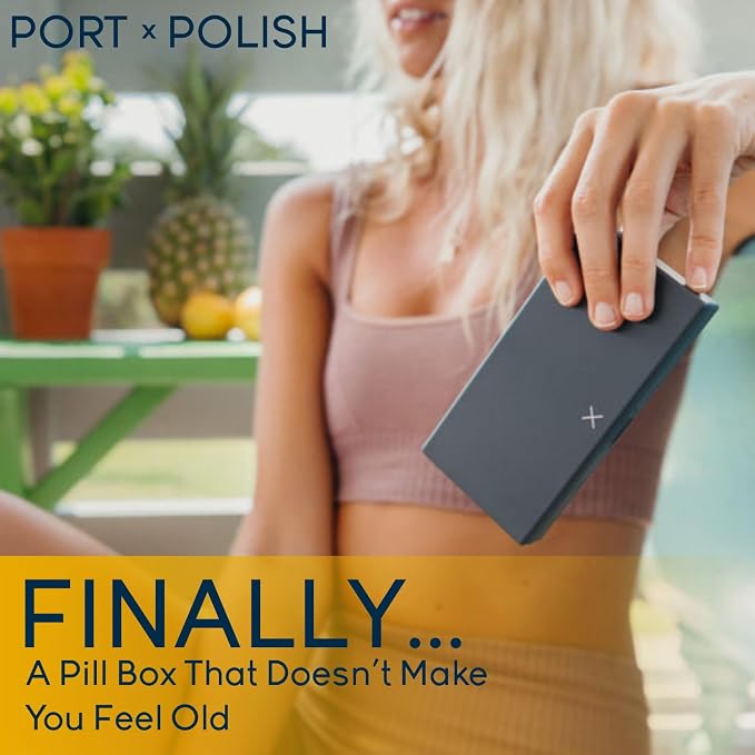 PORT X POLISH Designer Weekly Pill Box Organizer | Compact, Stylish 7-Day - Image 4