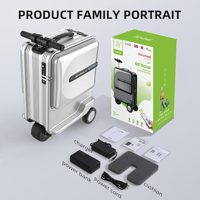 Airwheel 20 Inch Smart Rideable Suitcase Electric Luggage Scooter Carry On - Image 5