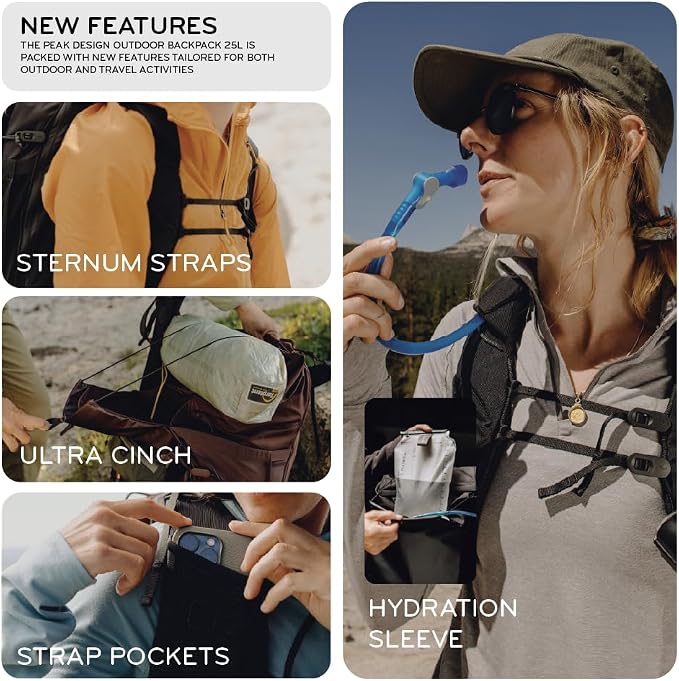 Peak Design Outdoor Backpack 25L, Compact and Lightweight Frameless Daypack - Image 5