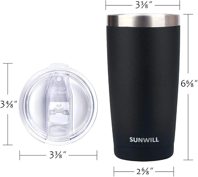 SUNWILL Travel Coffee Tumbler 20 oz, Insulated Mug - Image 3