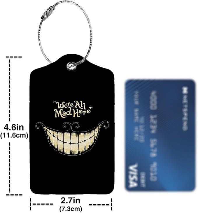 Black Halloween Smile Luggage Tags - Image 4