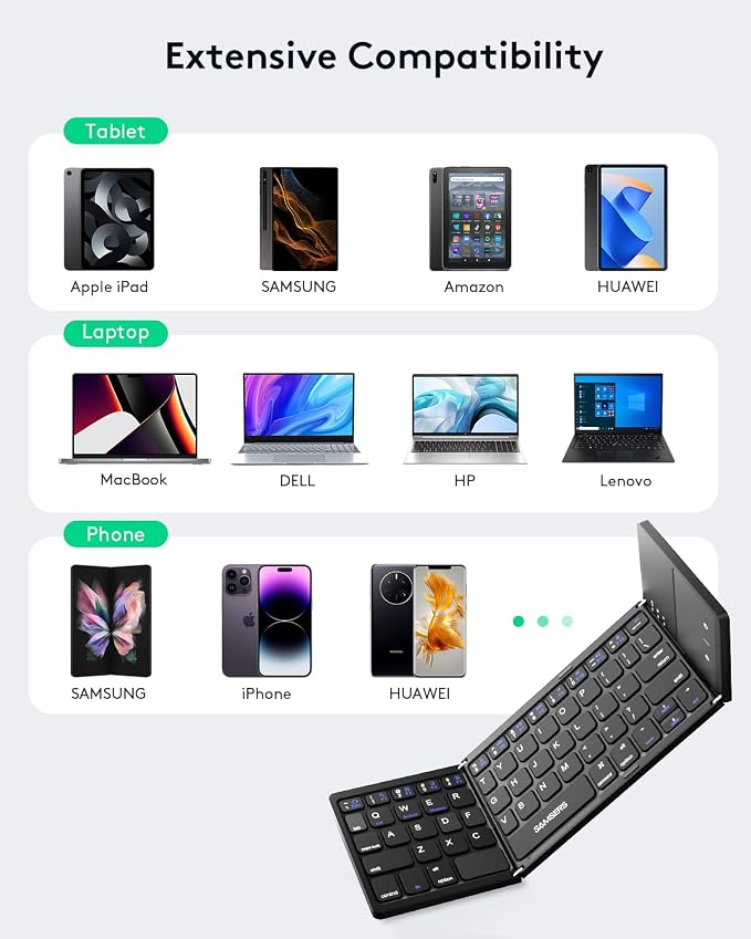 Samsers Foldable Bluetooth Keyboard - Image 2