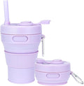 Silicone Collapsible Travel Mug Purple 15oz / 450ml by JSHYGOUP