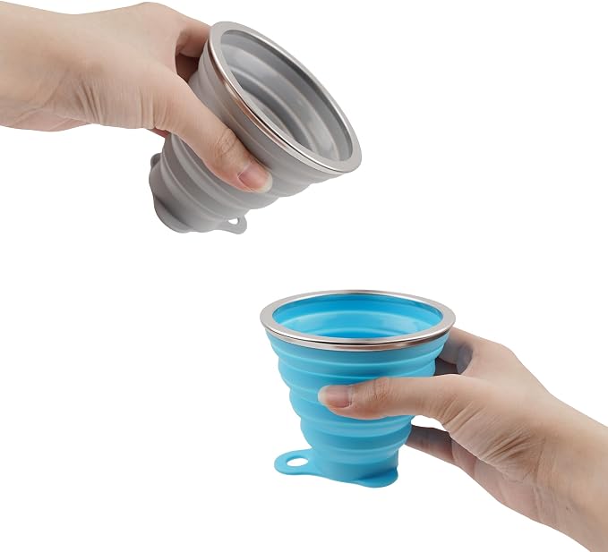 2 Pack Silicone Collapsible Travel Cup - Image 3