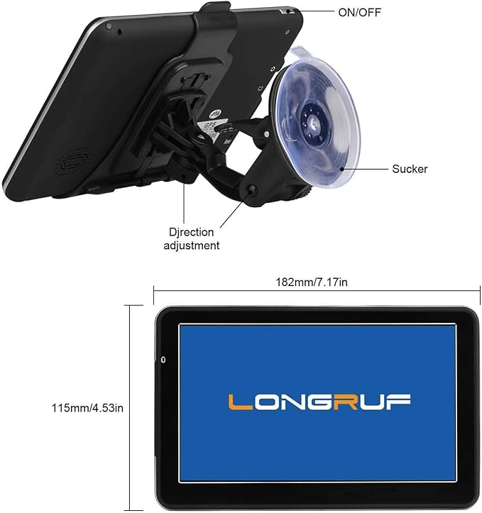 GPS Navigation for Car, Latest 2025 Map 7 inch Touch Screen Car GPS, Voice Turn - Image 4