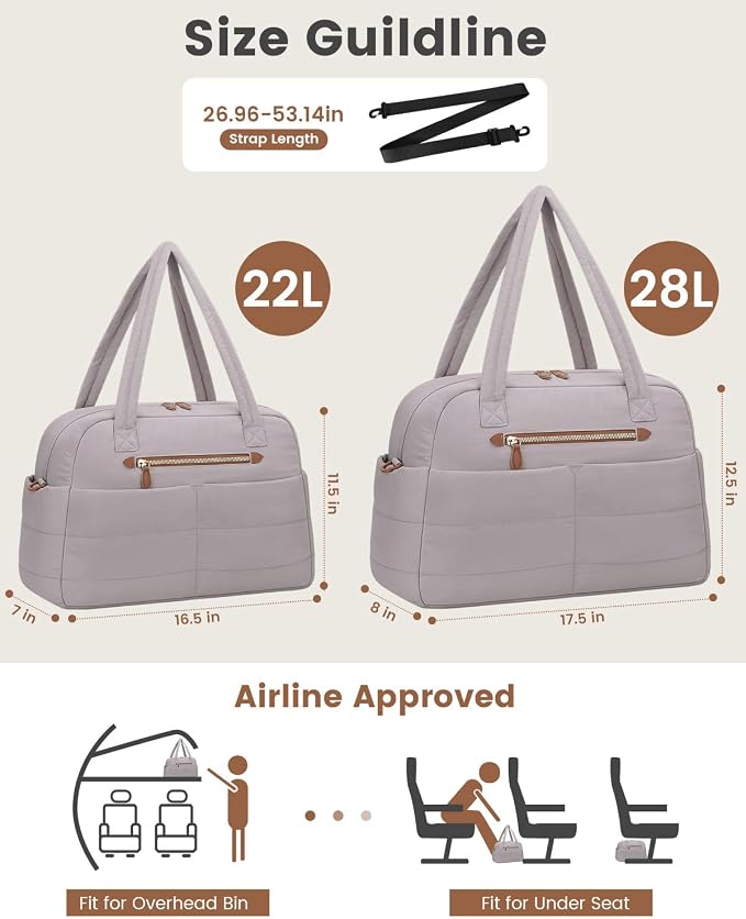 Travel Duffle Bag, Puffer Carry On Duffel Bag - Image 3