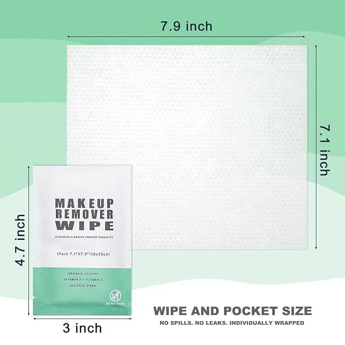 200 Individual Makeup Remover Wipes, Makeup Remover Wipes Individually Wrapped - Image 4