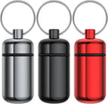 3 Pack Small Pill Box, Airtight Aluminum Alloy Pill Organizer Travel Pill Case by Urekt