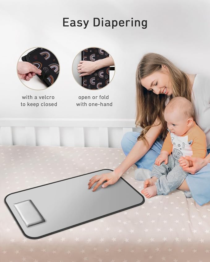 Babebay Portable Diaper Changing Pad, Waterproof Foldable Travel Changing Mat - Image 4