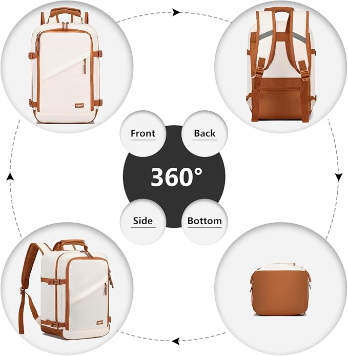 Kono Carry on Backpack, Waterproof Lightweight Daypack - Image 6