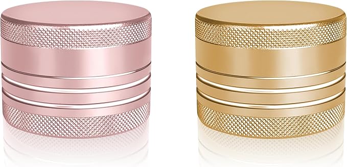 2 Sets Small Pill Box, Portable Daily Box, Aluminium Alloy Round Container by minlen