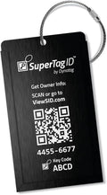 Dynotag® Web Enabled Smart Aluminum Convertible Luggage ID Tag + Braided Steel by DynotagInc