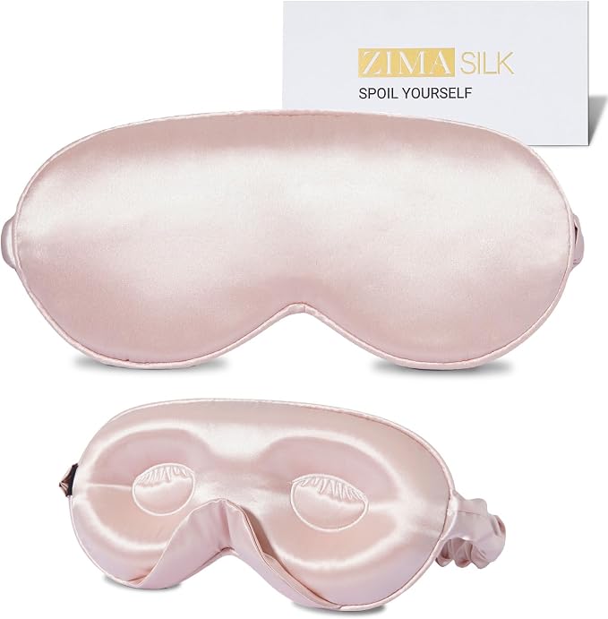 ZIMASILK Adjustable 22 Momme 100% Mulberry Silk Sleep Mask, Upgraded 3D by ZIMASILK