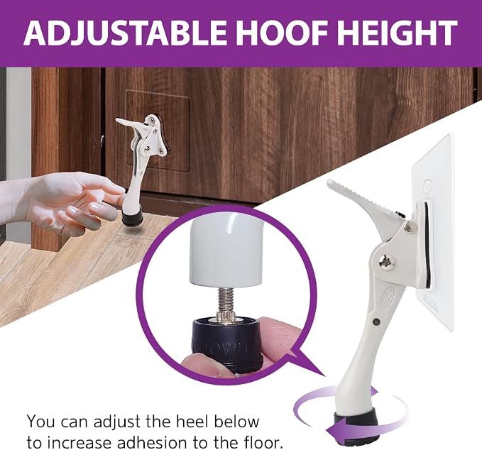 Door Stopper with Adhesive Bracket Stickers, No Drilling or Tools Needed - Image 4