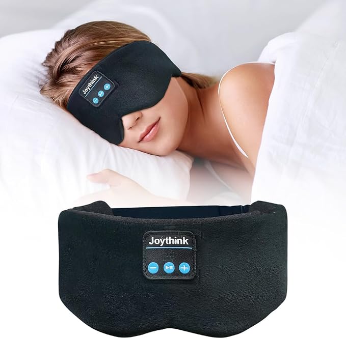 Joythink Sleep Mask Headphones Silk Wireless Bluetooth Headband Eye Mask by Joythink