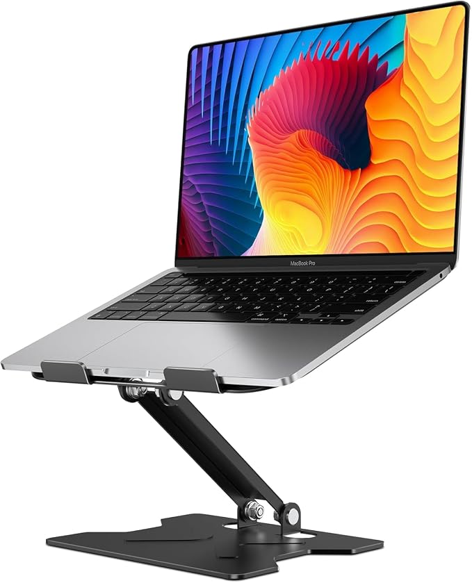 Adjustable Laptop Stand for Desk, Metal Foldable Laptop Riser, Portable Laptop by JCZT