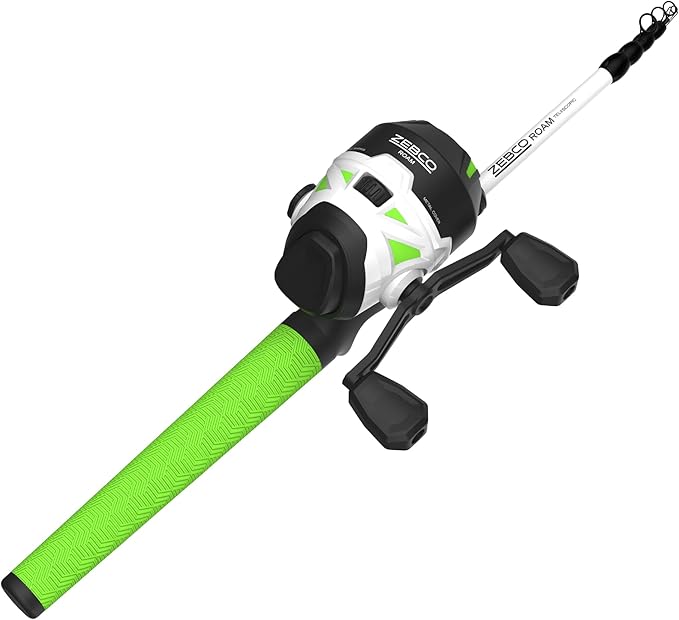Zebco Roam Telescopic Fishing Rod and Spinning or Spincast Fishing Reel Combo by Zebco