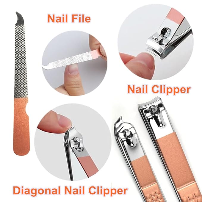 7pcs Manicure Set, Nail Clippers Kit, Stainless Steel Manicure Kit, Nail - Image 2