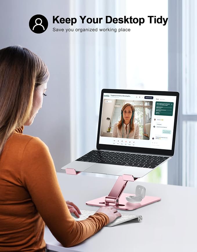 Foldable Laptop Stand, Height Adjustable Ergonomic Computer Stand - Image 7