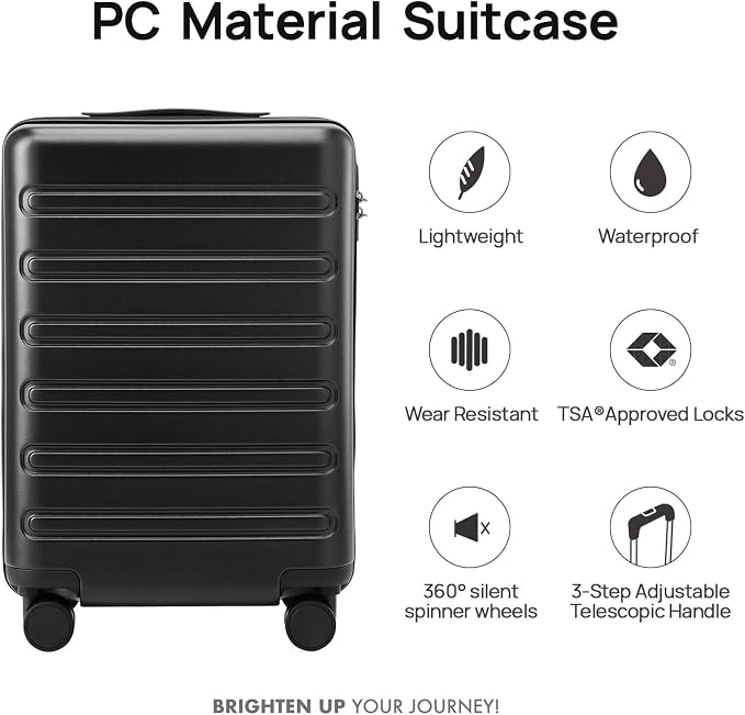 Carry on Luggage 22 X 14 X 9 Airline Approved, 20 Inch Luggage - Image 2