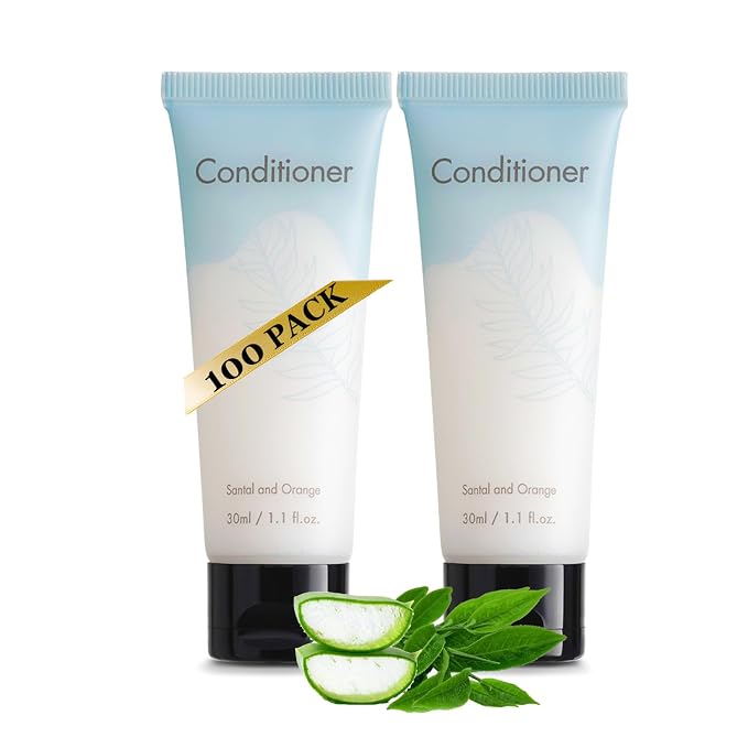 Double Sealed Hotel Conditioner Bulk 100 Pack Individually Wrapped Travel Size by Nisgur