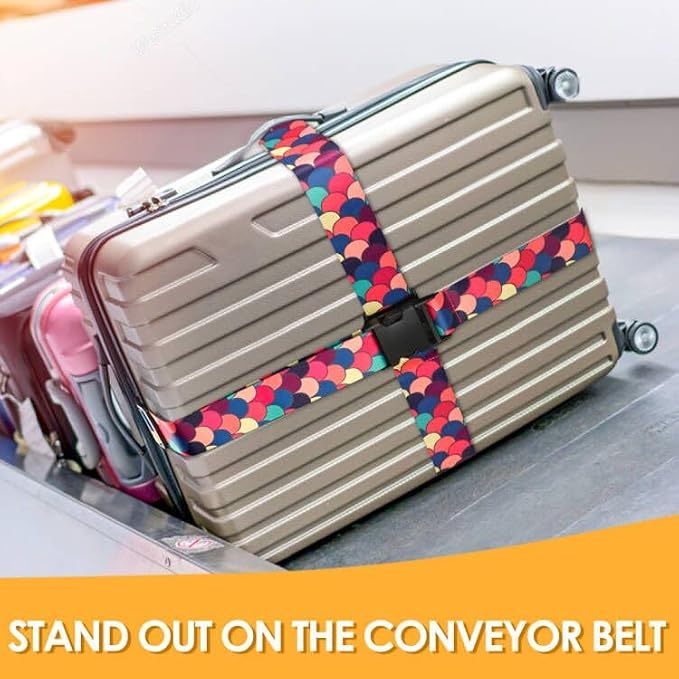 Adjustable Travel Luggage Strap Suitcase Belt Travel Bag Accessories 1.96 in W - Image 5