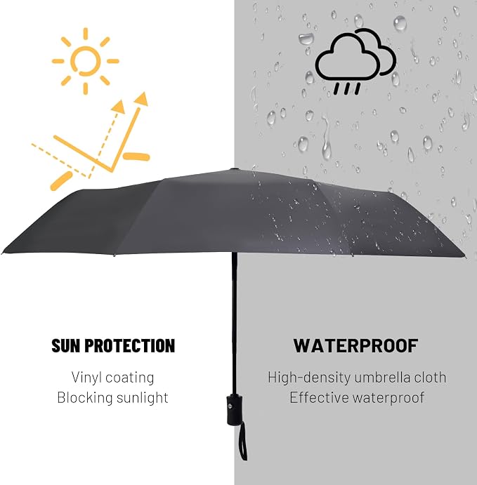 SY COMPACT Travel Umbrella Windproof Automatic Umbrellas Small Compact UV Sun - Image 5