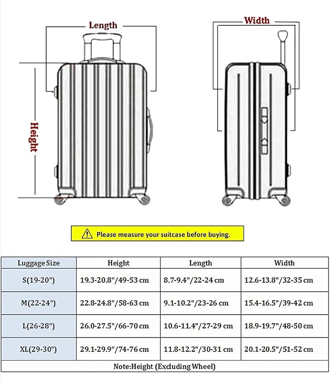 7-Mi Travel Suitcase Protector elastic sleeve Cover 19"-20" Anti-Scratch - Image 6