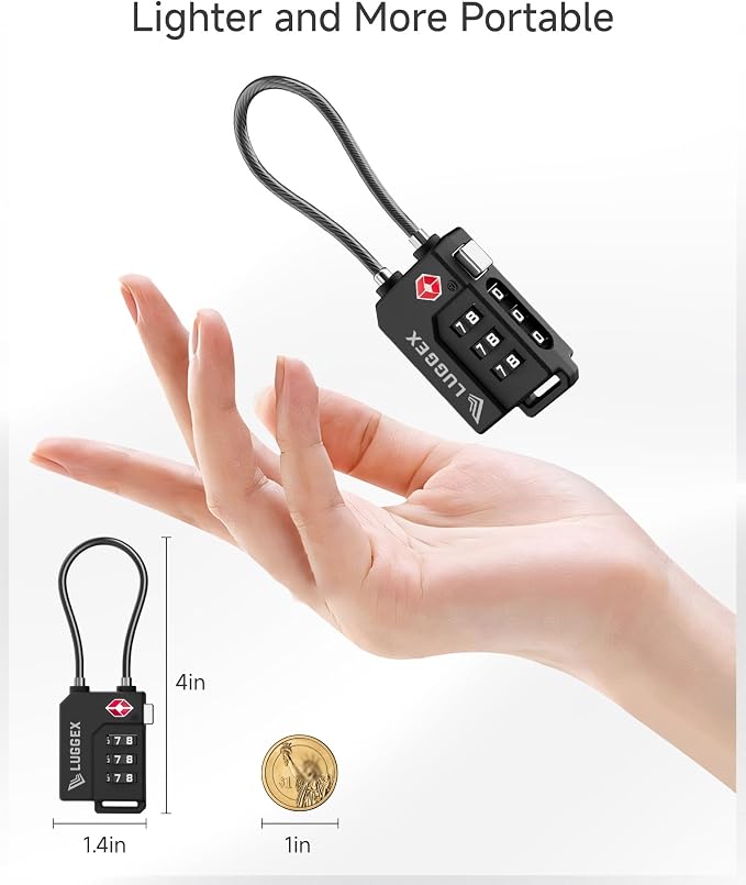 LUGGEX TSA Locks for Luggage, Suitcase Locks TSA Approved, Luggage Locks - Image 3